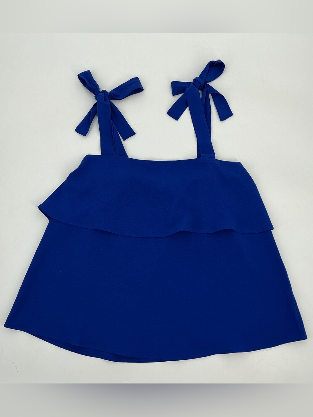 Entro Women’s Royal Blue Layered Ruffle Summer Tank Top
